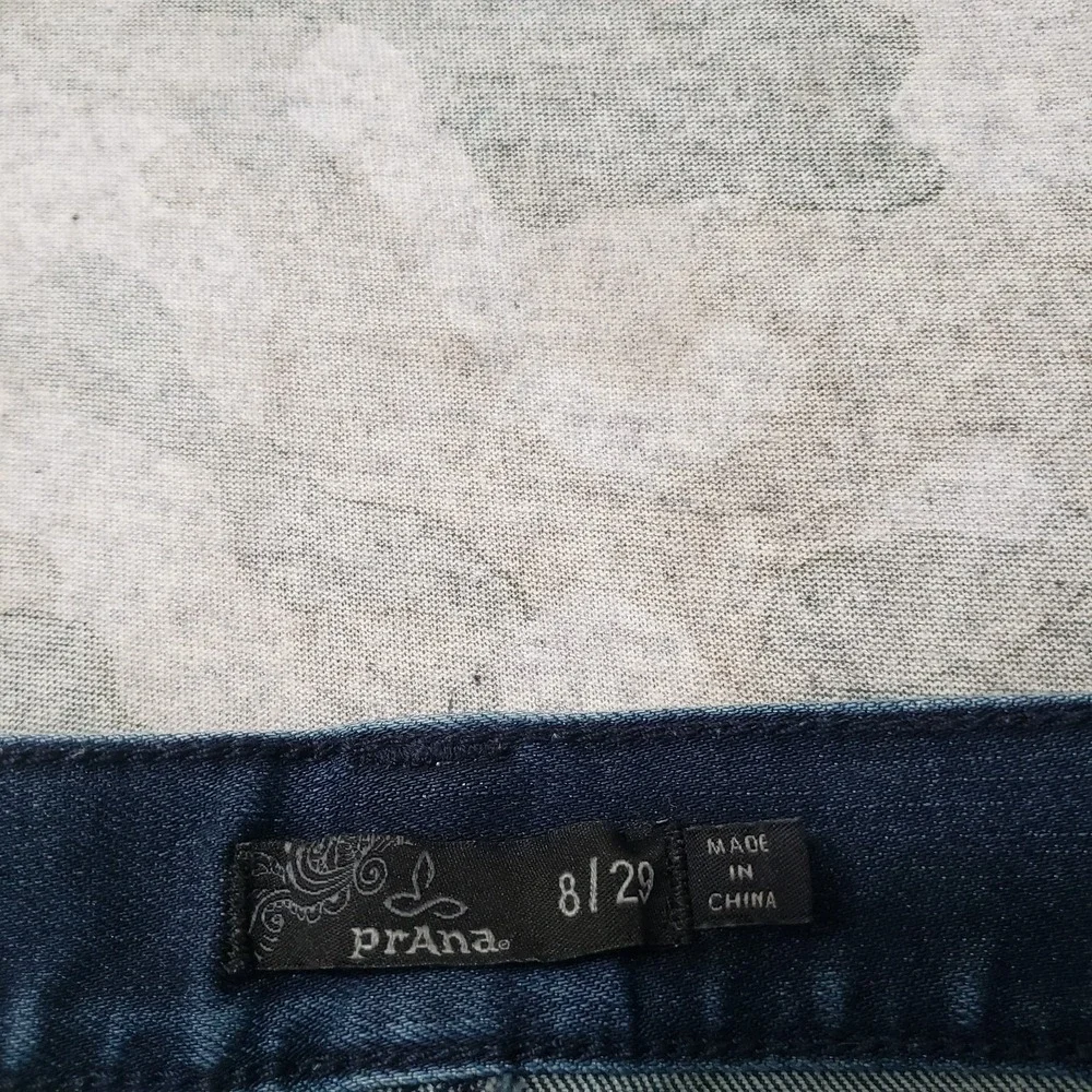 Prana Jeans Womens 8/29 Blue Pockets Denim‎ Dark Wash Straight